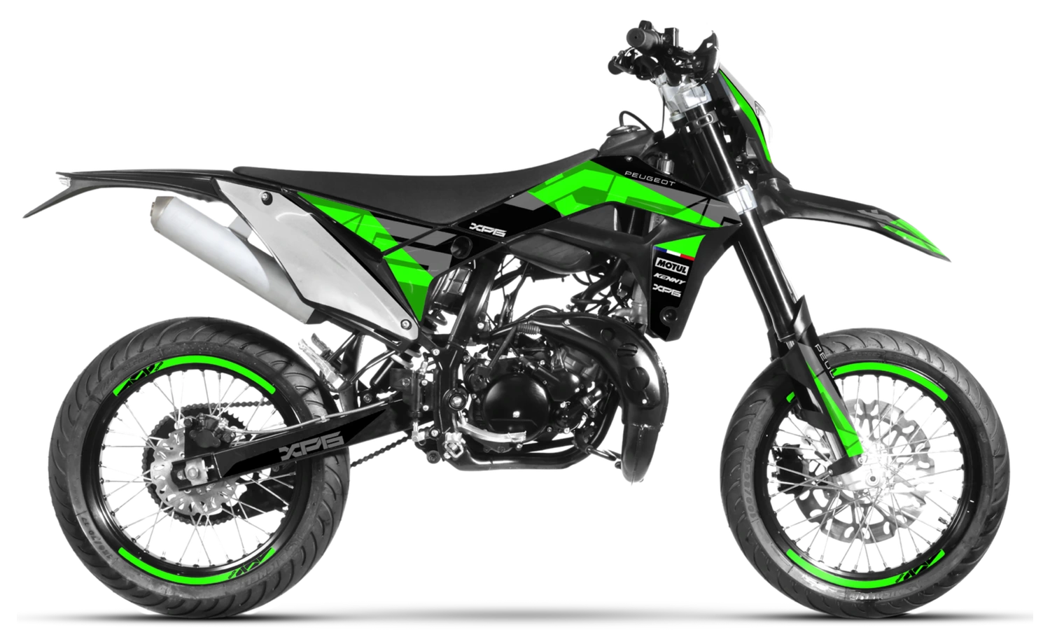 Peugeot XP6 SUPERMOTARD R v barvi Neon Green & Black