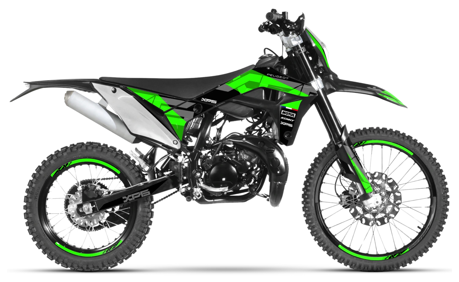 Peugeot XP6 ENDURO R v barvi Neon Green & Black